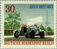 (1971-027) Марка Германия (ФРГ) "Мерседес SSKL (1931)"    Автогонка AVUS III O