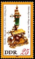 (1980-065) Марка Германия (ГДР) "Микроскоп Маньи (1751)"    Музей оптики, Йена III O