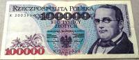 (1993) Банкнота Польша 1993 год 100 000 злотых "Станислав Монюшко"   XF