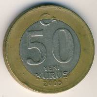 () Монета Турция 2005 год 500  ""   Биметалл  UNC
