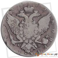 (1772, СПБ TI АШ) Монета Россия 1772 год 1 рубль "Екатерина II" Тип 3 Серебро Ag 750  VF