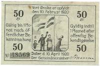 (№1920) Банкнота Германия 1920 год "50 Pfennig"