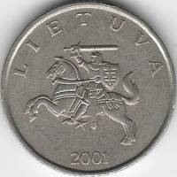 () Монета Литва 2001 год   ""   Серебрение  VF