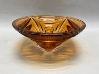 Салатник круглый цветное стекло, диаметр 21 см