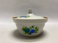 Сахарница масленка с Красный фарфорист Грузино СССР