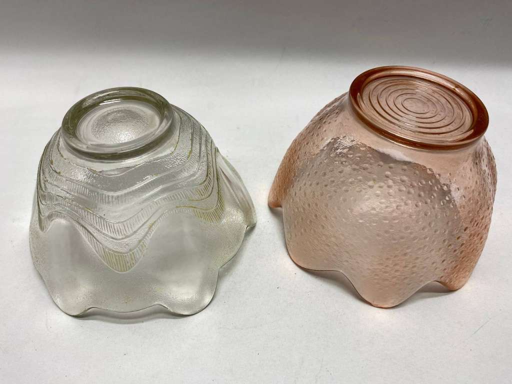 Салатник, фруктовница 2 шт, цветное стекло СССР