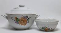 Комплект посуды, супница и салатник, фарф. завод Пролетарий, СССР (сост. на фото)