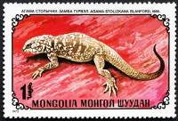 (1972-053) Марка Монголия "Агама Столички"    Рептилии III Θ