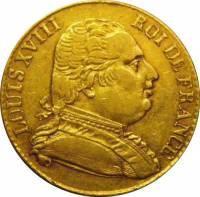 (№1815km707) Монета Франция 1815 год 20 Francs (Р)