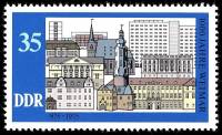 (1975-081) Марка Германия (ГДР) "Новый город"    Веймар 1000 лет III Θ