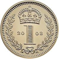() Монета Великобритания 2002 год 1  ""   Биметалл (Платина - Золото)  AU