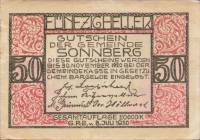 (№1920) Банкнота Австрия 1920 год "50 Heller"