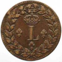 (№1814km701) Монета Франция 1814 год 1 Decime (ББ)