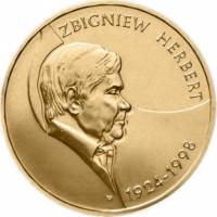 (160) Монета Польша 2008 год 2 злотых "Збигнев Херберт"  Латунь  UNC