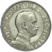 () Монета Италия 1908 год 2  ""   Биметалл (Серебро - Ниобиум)  UNC