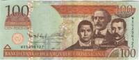 (№2010P-177c) Банкнота Доминиканская Республика 2010 год "100 Pesos Oro"