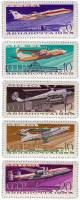 (1965-150-154) Серия Набор марок (5 шт) СССР "Самолёты"   Авиапочта Воздушный транспорт СССР III O