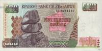 (,) Банкнота Зимбабве 2004 год 500 долларов "Балансирующие скалы"   UNC