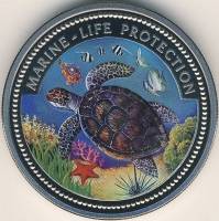 (№1998km30) Монета Палау 1998 год 1 Dollar (Tourtle)