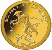 () Монета Соломоновы Острова 2012 год 5  ""   Биметалл (Платина - Золото)  UNC