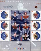 (№2002-59) Блок марок Канада 2002 год "НХЛ участники Allstars миниатюрный лист", Гашеный