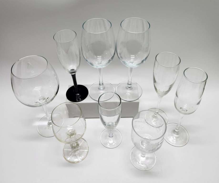 Бокалы стекло 9 штук разные