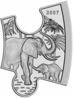 () Монета Сомали 2015 год 2000  ""   Биметалл (Серебро - Ниобиум)  AU