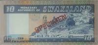  Банкнота Свазиленд 1974 год 10     UNC