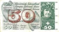 (№1963P-48c.1) Банкнота Швейцария 1963 год "50 Franken/Francs/Franchi" (Подписи: Brenno Galli  Schwe