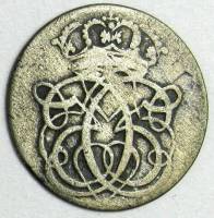 (№1688km174) Монета Норвегия 1688 год 2 Skilling