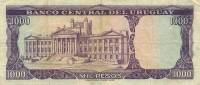 (1967) Банкнота Уругвай 1967 год 1 000 песо "Хосе Артигас"   UNC