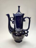 Кофейник кобальт позолота Возрождение