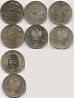 173 175 179 180 4 монеты по 2 злотых Набор монет Польша 2009 год   UNC