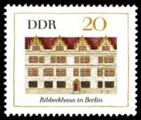 (1967-004) Марка Германия (ГДР) "Дом Риббека, Берлин"    Архитектура ГДР III Θ