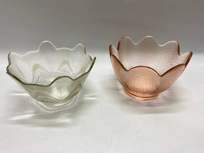 Салатник, фруктовница 2 шт, цветное стекло СССР