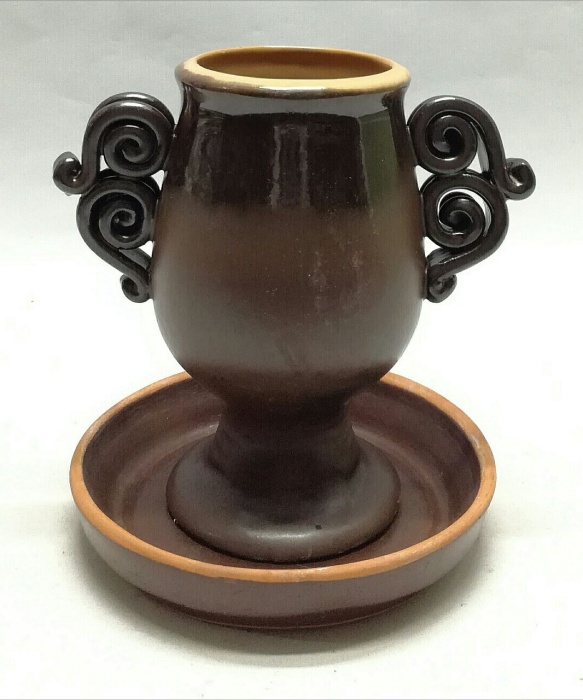 Ваза + блюдце, керамика