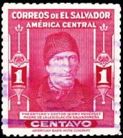 (№1947-623) Марка Сальвадор 1947 год "Доктор Исидро Менендес", Гашеная