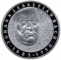 (2000f) Монета Германия (ФРГ) 2000 год 10 марок "Иоганн Себастьян Бах"  Серебро Ag 925  PROOF
