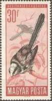 (1966-032) Марка Венгрия "Длиннохвостая синица" ,  III O