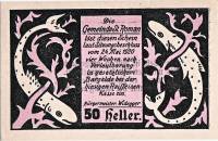 (№1920) Банкнота Австрия 1920 год "50 Heller"