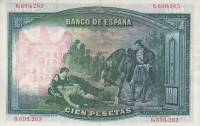 (№1936P-NL23) Банкнота Испания 1936 год "100 Pesetas"
