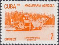 (1982-019) Марка Куба "Сельскохозяйственная техника"    Товары на экспорт. Стандартный выпуск III O