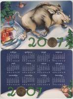 2007 спмд Жетон Россия Год свиньи Гознак Латунь  Буклет-календарь