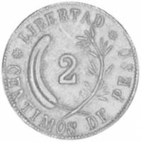 (№1899km158.1) Монета Филиппины 1899 год 2 Centavos