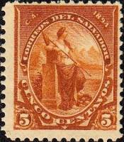 (№1894-79) Марка Сальвадор 1894 год "Свободы", Гашеная