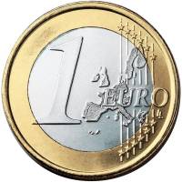 (2005) Монета Италия 2005 год 1 евро  1. Старая карта ЕС Биметалл  UNC