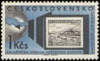 (1960-035) Марка Чехословакия "Чехословакия на карте мира"   Общенациональная филателистическая выст