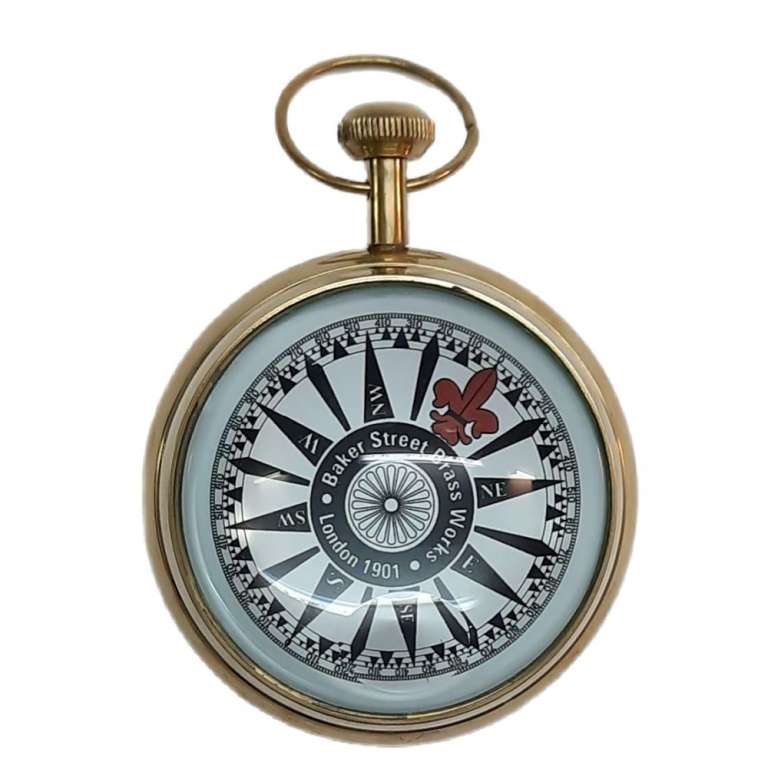 Часы сувенирные Indian Navy, латунь, стекло, на ходу (Сост. отл)