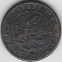 1928 Монета Франция 1 европа Луи Пастер  Бронза  F