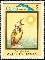 (1983-094) Марка Куба "Восточный жаворонок"    Птицы III Θ